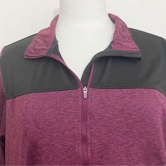 AVIA quarter zip collar color blocked medium weight sweat shirt thumb holes XL - Picture 2 of 9